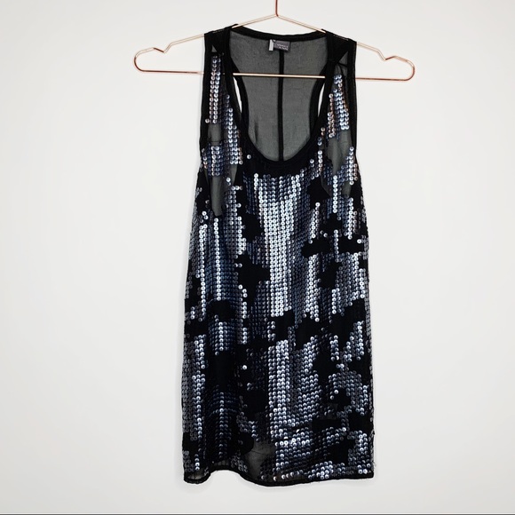 Urban Outfitters Tops - Urban Outfitters black Sparkle & Fade sequin tank